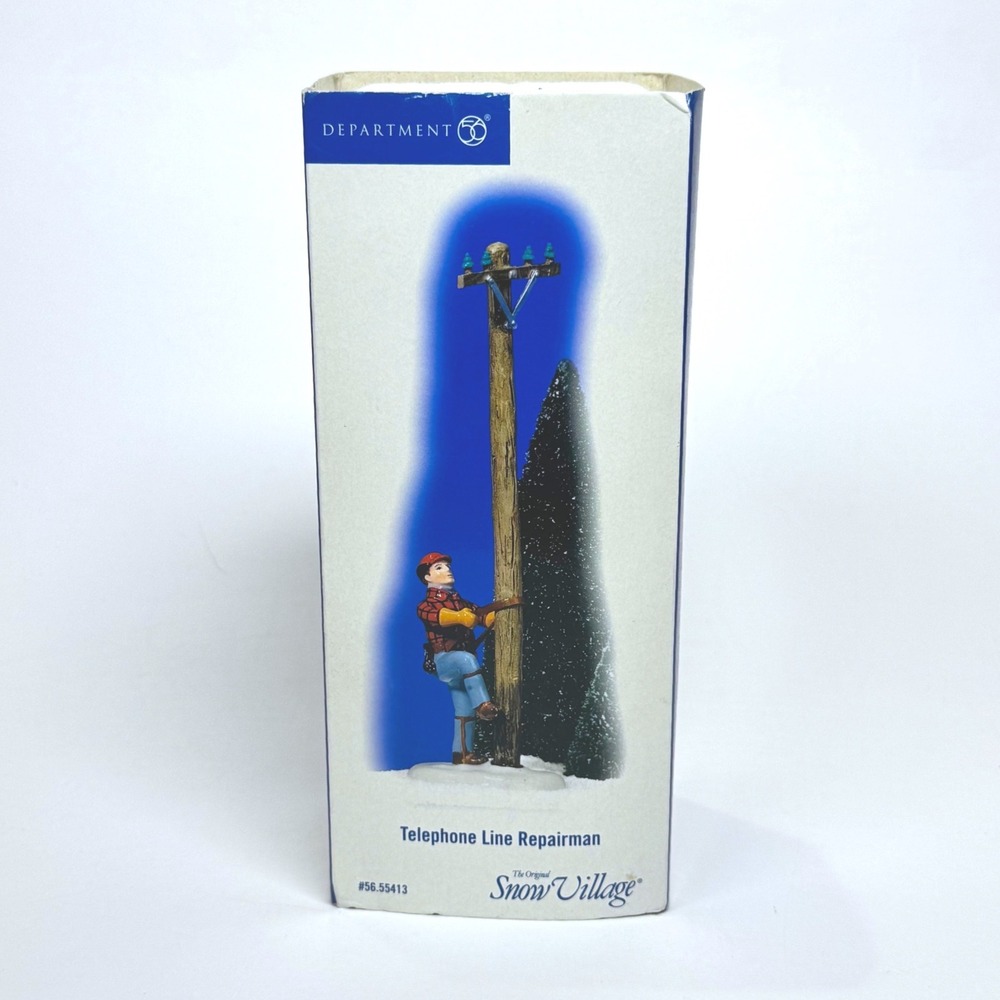 Dept 56 Snow Village Telephone Line Repairman Accessory NIB Retired 56.55413